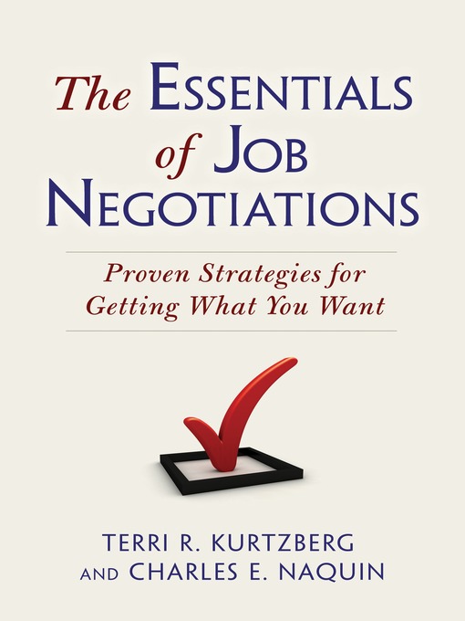 Title details for The Essentials of Job Negotiations by Terri R. Kurtzberg - Available